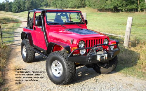 Jeep TJ Series Louvered Hood Panel for 97-02 Wrangler | Hyline Offroad Jeep TJ Series Louvered Hood Panel for 97-02 Wrangler | Hyline Offroad